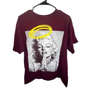 Popular Poison Marilyn Monroe With Halo Graphic Short Sleeve T-Shirt